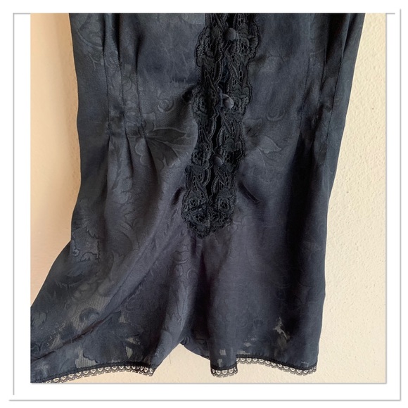 Victoria’s Secret Gold Label Vintage Romper Black Size Small - Picture 5 of 8